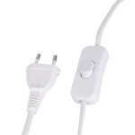 GloboStar® MOUSE 00679 Vintage Επιτραπέζιο Φωτιστικό Πορτατίφ Λαμπατέρ Μονόφωτο με Ντουί 1 x E14 AC 230V Λευκό Πλαστικό Μ12 x Π4 x Υ10cm
