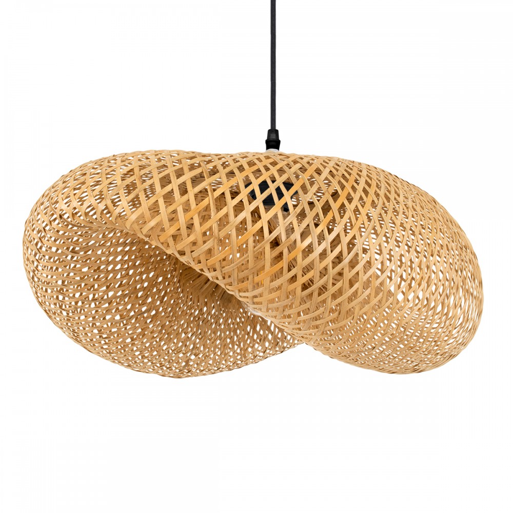 GLOBOSTAR® MEXICO 00719 Boho Κρεμαστό Φωτιστικό Οροφής με Ντουί 1 x E27 AC 220-240V IP20 - Μπεζ - Μ65 x Π46 x Y30cm