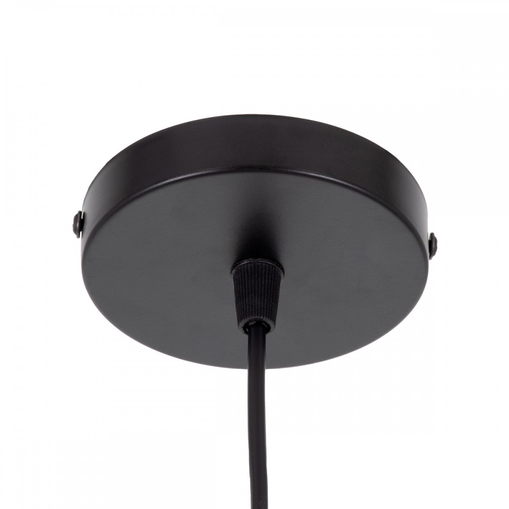 GloboStar® SPARKLE 00733 Μοντέρνο Κρεμαστό Φωτιστικό Οροφής Μονόφωτο 1 x E27 Μαύρο Μεταλλικό Πλέγμα Φ35 x Y26cm