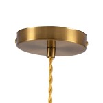 GloboStar® SACHA 00735 Vintage Κρεμαστό Φωτιστικό Οροφής Μονόφωτο 1 x E27 Γυάλινο Πολύχρωμο Καμπάνα Φ15 x Υ18cm