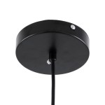 GloboStar® CHARLOTTE 00743 Μοντέρνο Κρεμαστό Φωτιστικό Οροφής Μονόφωτο Φιμέ Γυάλινο Μαύρο Μεταλλικό CREE LED 5W 500lm 180° AC 85-265V Θερμό Λευκό 2700K Φ23 x Υ23cm