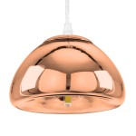 GloboStar® CRISTIN 00758 Μοντέρνο Κρεμαστό Φωτιστικό Οροφής Μονόφωτο 1 x G4 AC 230V Χάλκινο Γυάλινο Φ18 x Υ13cm