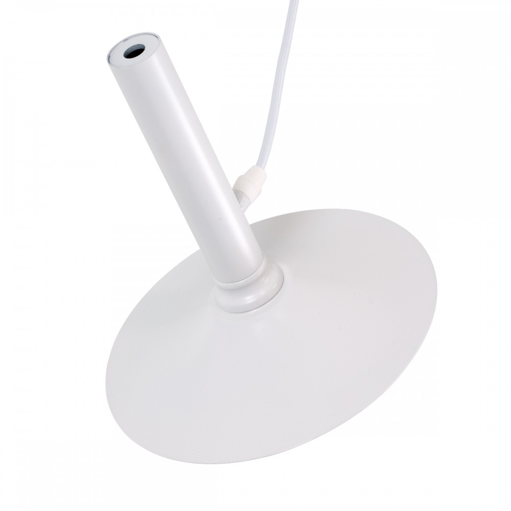 GloboStar® CELEST 00790 Μοντέρνο Μεταλλικό Κρεμαστό Φωτιστικό Οροφής Ανάρτηση Μονόφωτο 1 x G9 Λευκό με Λευκό Γυαλί Φ20 x Y26.5cm