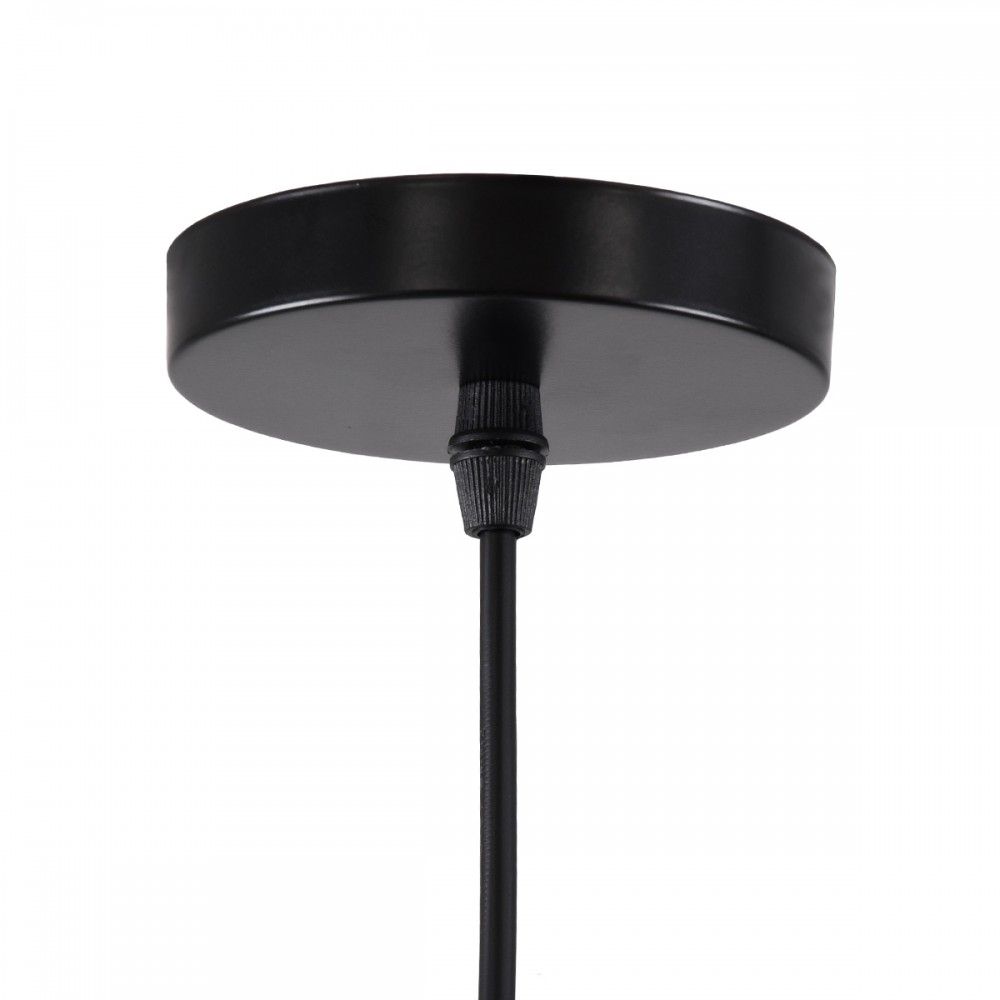 GloboStar® CUBE 00801 Μοντέρνο Κρεμαστό Φωτιστικό Οροφής Μονόφωτο 1 x E27 Μαύρο Μεταλλικό Πλέγμα Μ25 x Π25 x Υ25cm