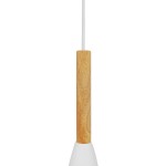 GloboStar® DILLON 00876 Μοντέρνο Κρεμαστό Φωτιστικό Οροφής Μονόφωτο 1 x E27 Λευκό Μεταλλικό Καμπάνα Φ11 x Υ36cm