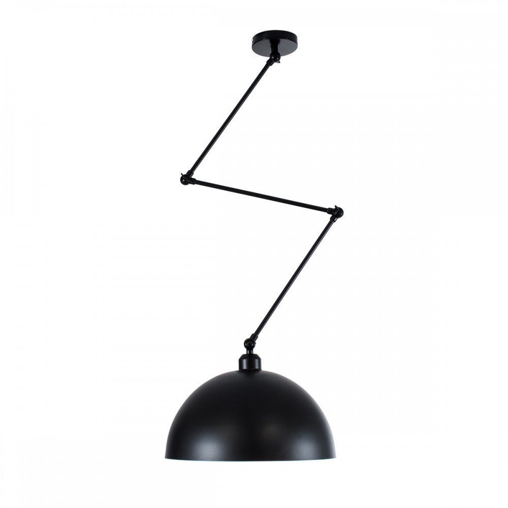 GloboStar® LOTUS 00939 Μοντέρνο Φωτιστικό Οροφής Μονόφωτο Μαύρο Ματ Μεταλλικό Καμπάνα Φ30 x Y21cm