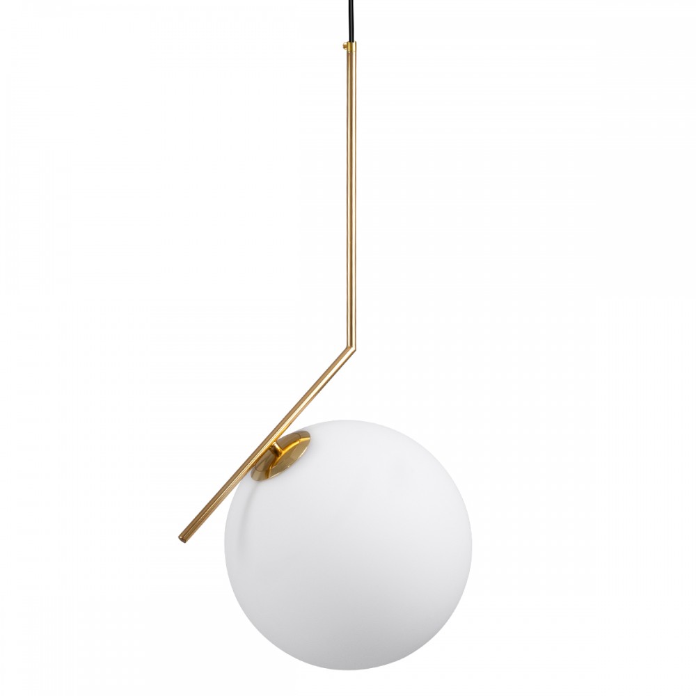 GLOBOSTAR® MONROE 00956 Μοντέρνο Κρεμαστό Φωτιστικό Οροφής με Ντουί 1 x E27 AC 220-240V IP20 - Χρυσό & Λευκό - Μ30 x Π30 x Υ75cm