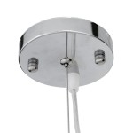 GloboStar® MALIBU 00965 Vintage Κρεμαστό Φωτιστικό Οροφής Μονόφωτο 1 x E27 Λευκό Ξύλινο Μπαμπού Φ100 x Y86cm