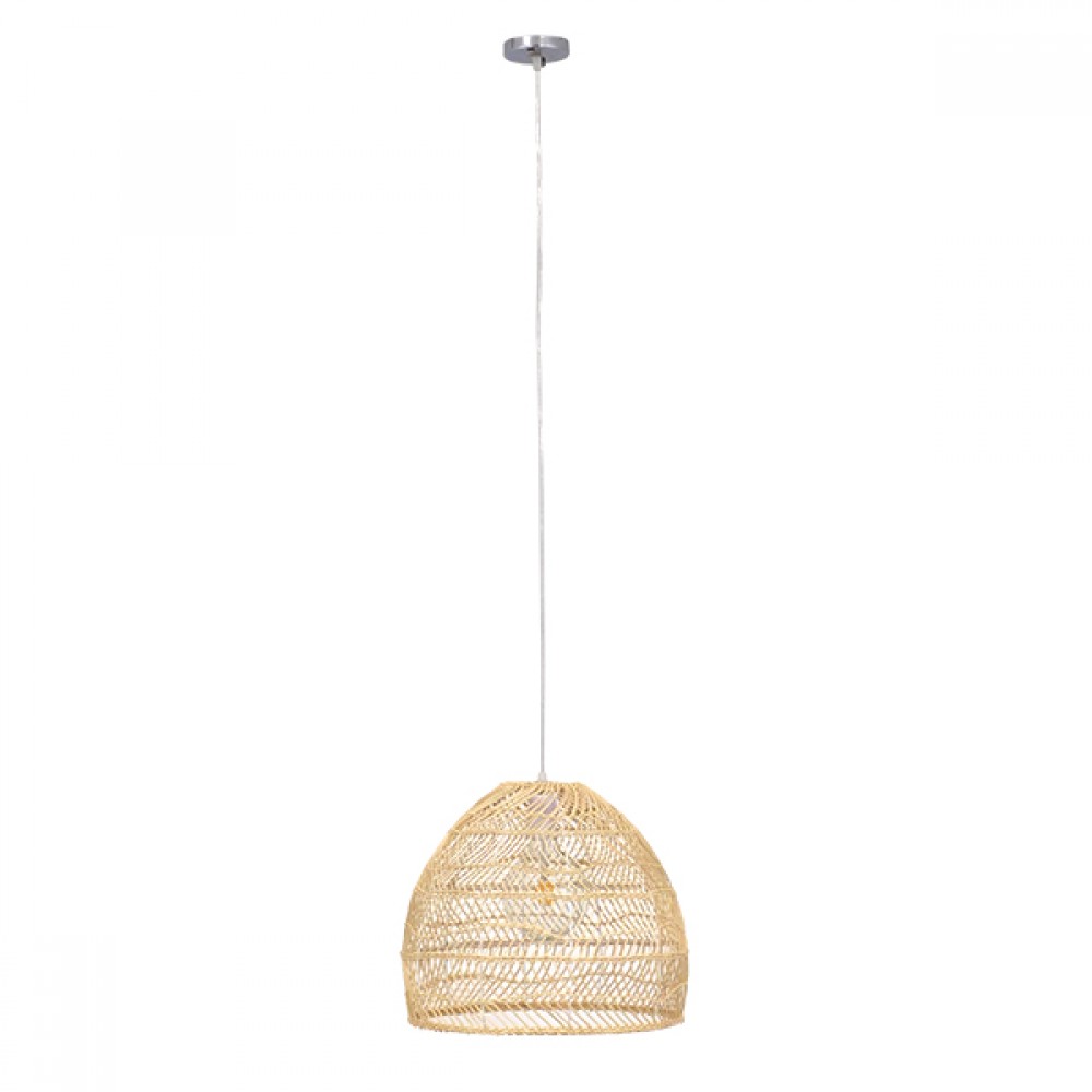 GLOBOSTAR® MALIBU 00973 Boho Κρεμαστό Φωτιστικό Οροφής με Ντουί 1 x E27 AC 220-240V IP20 - Μπεζ - Μ40 x Π40 x Υ35cm
