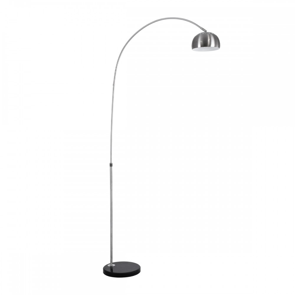 GLOBOSTAR® PRAGUE 00989 Μοντέρνο Επιδαπέδιο Φωτιστικό με Ντουί 1 x E27 AC 220-240V IP20 - Νίκελ Βούρτσας - Μ90 x Π29.5 x Υ180cm