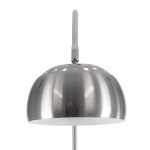 GloboStar® PRAGUE 00989 Μοντέρνο Φωτιστικό Δαπέδου Μονόφωτο 1 x E27 Ασημί Μεταλλικό Καμπάνα & Μαύρη Μαρμάρινη Βάση L90 x W29.5 x H180cm