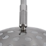 GloboStar® PRAGUE 00989 Μοντέρνο Φωτιστικό Δαπέδου Μονόφωτο 1 x E27 Ασημί Μεταλλικό Καμπάνα & Μαύρη Μαρμάρινη Βάση L90 x W29.5 x H180cm