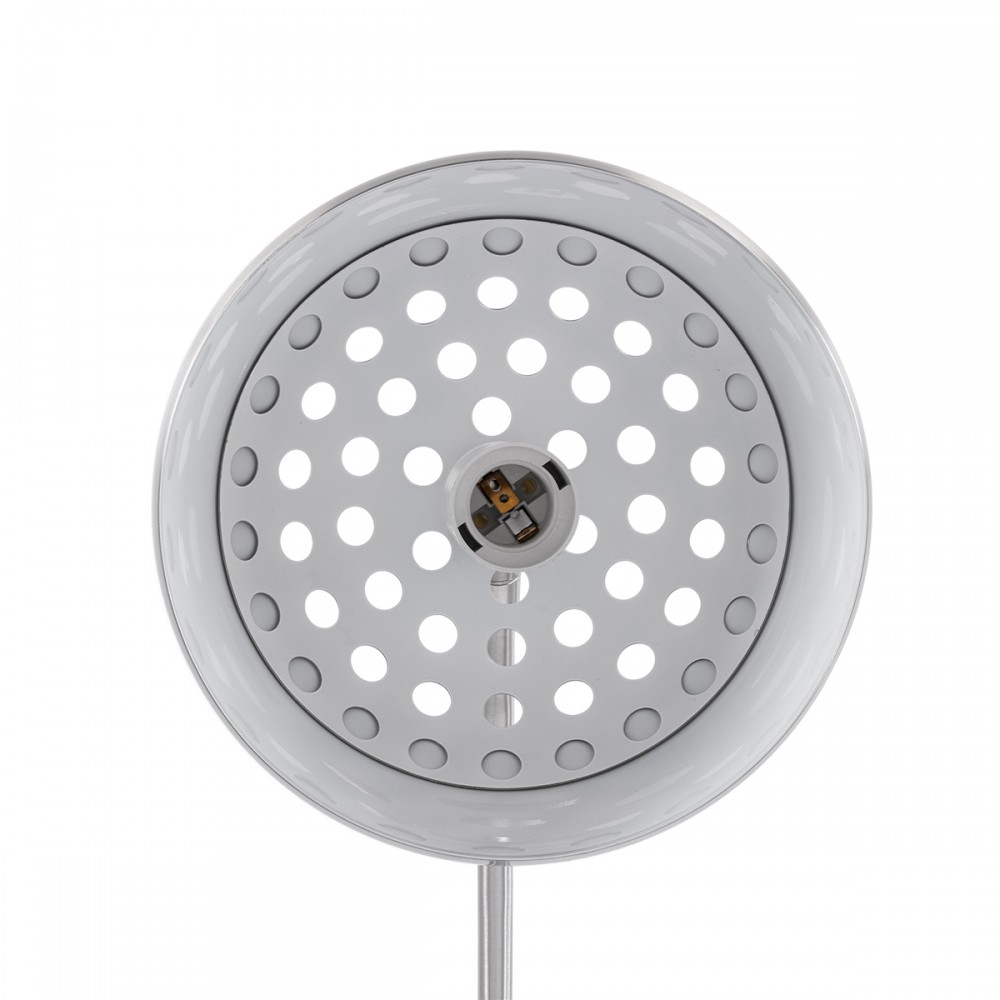 GloboStar® PRAGUE 00989 Μοντέρνο Φωτιστικό Δαπέδου Μονόφωτο 1 x E27 Ασημί Μεταλλικό Καμπάνα & Μαύρη Μαρμάρινη Βάση L90 x W29.5 x H180cm