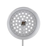 GloboStar® PRAGUE 00989 Μοντέρνο Φωτιστικό Δαπέδου Μονόφωτο 1 x E27 Ασημί Μεταλλικό Καμπάνα & Μαύρη Μαρμάρινη Βάση L90 x W29.5 x H180cm