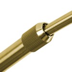 GloboStar® PRAGUE 00992 Μοντέρνο Φωτιστικό Δαπέδου Μονόφωτο 1 x E27 Χρυσό Μεταλλικό Καμπάνα & Μαύρη Μαρμάρινη Βάση L210 x W45 x H220cm