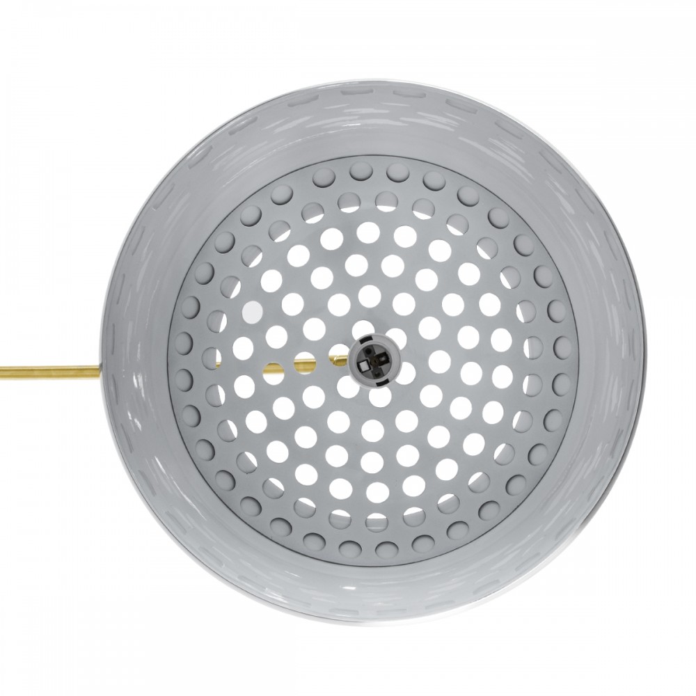 GloboStar® PRAGUE 00992 Μοντέρνο Φωτιστικό Δαπέδου Μονόφωτο 1 x E27 Χρυσό Μεταλλικό Καμπάνα & Μαύρη Μαρμάρινη Βάση L210 x W45 x H220cm