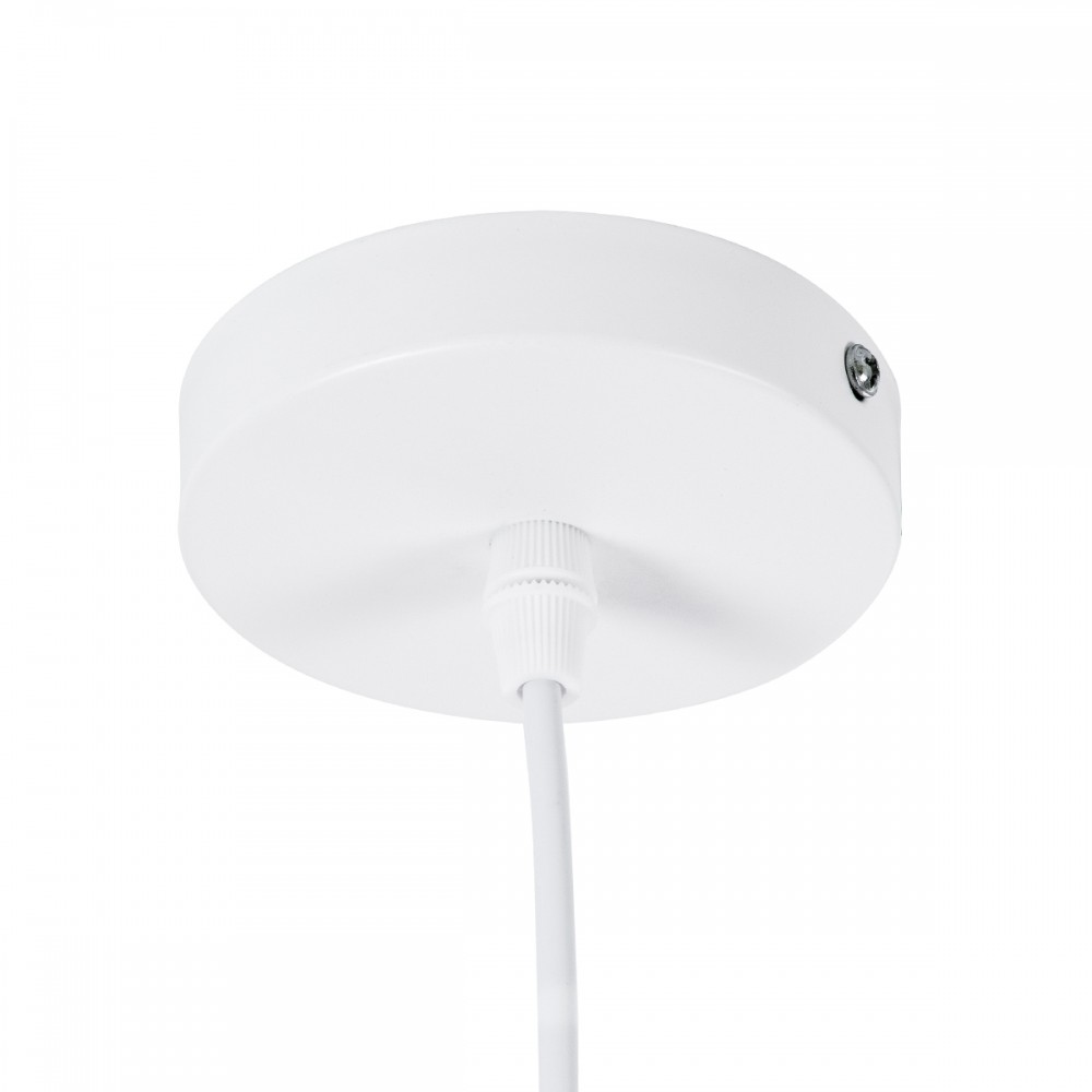 GloboStar® SHANGHAI WHITE 01026 SET 3 Μοντέρνα Κρεμαστά Φωτιστικά Οροφής Τρίφωτο 3 x E27 Λευκά Μεταλλικά Καμπάνα