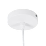 GloboStar® SHANGHAI WHITE 01026 SET 3 Μοντέρνα Κρεμαστά Φωτιστικά Οροφής Τρίφωτο 3 x E27 Λευκά Μεταλλικά Καμπάνα