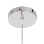 GloboStar® SPALDING NBA 01031 Μοντέρνο Κρεμαστό Παιδικό Φωτιστικό Οροφής Μονόφωτο 1 x E27 Λευκό Μαύρο Γυάλινο Φ25 x Υ25cm