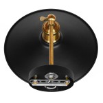 GloboStar® MINIMALL 01039 Vintage Industrial Φωτιστικό Τοίχου Απλίκα Μονόφωτο Μαύρο Μεταλλικό Καμπάνα Φ22 x Μ39 x Π22 x Υ18cm