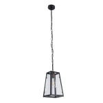 GloboStar® LIMA 01040 Vintage Industrial Κρεμαστό Φωτιστικό Οροφής Μονόφωτο 1 x E27 AC220-240V - Μ17 x Π14 x Υ26cm - Μαύρο Μεταλλικό Πλέγμα - 5 Χρόνια Εγγύηση