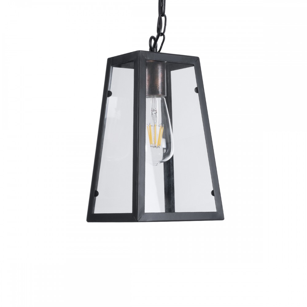 GloboStar® LIMA 01040 Vintage Industrial Κρεμαστό Φωτιστικό Οροφής Μονόφωτο 1 x E27 AC220-240V - Μ17 x Π14 x Υ26cm - Μαύρο Μεταλλικό Πλέγμα - 5 Χρόνια Εγγύηση