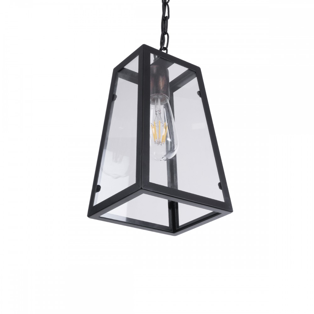 GloboStar® LIMA 01040 Vintage Industrial Κρεμαστό Φωτιστικό Οροφής Μονόφωτο 1 x E27 AC220-240V - Μ17 x Π14 x Υ26cm - Μαύρο Μεταλλικό Πλέγμα - 5 Χρόνια Εγγύηση