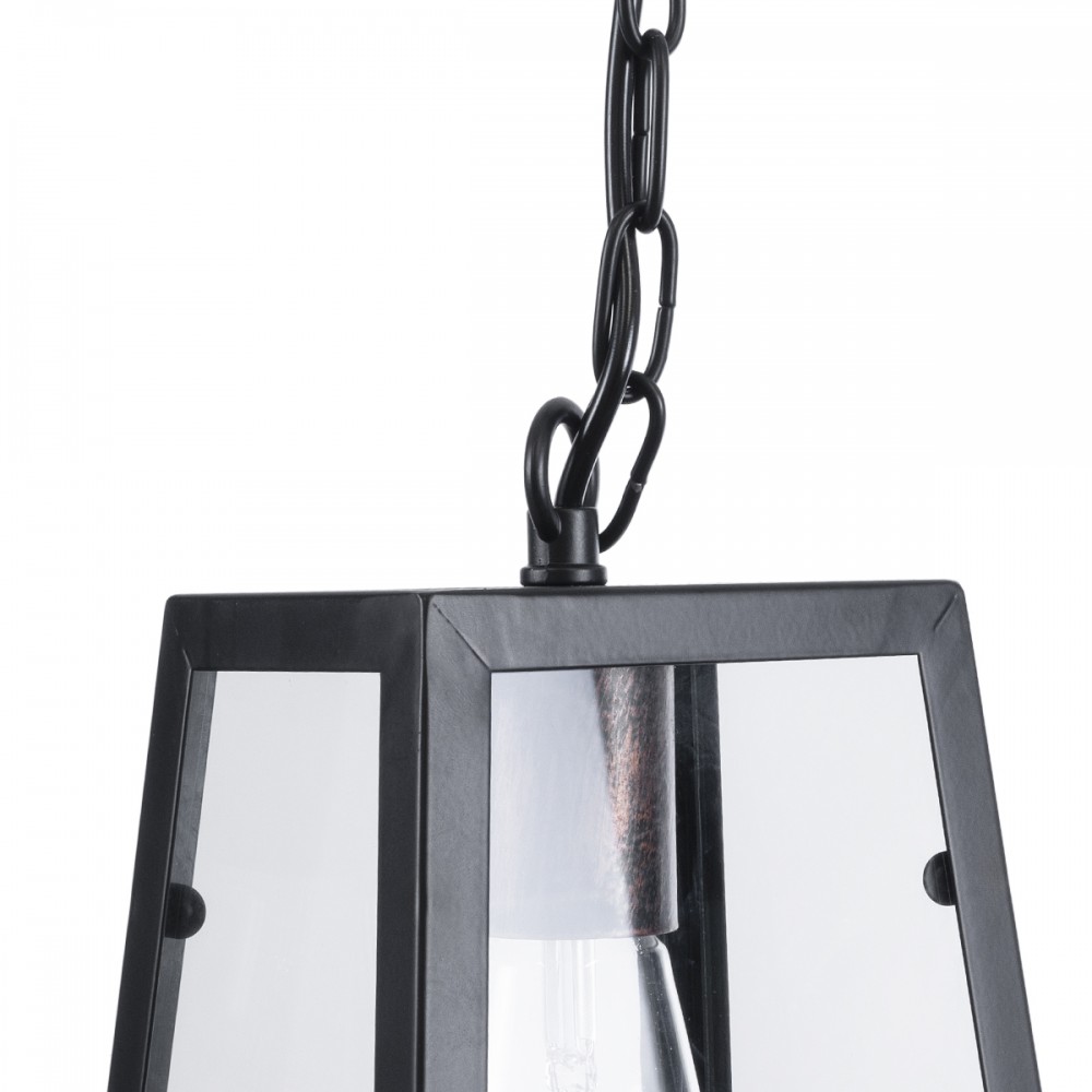 GloboStar® LIMA 01040 Vintage Industrial Κρεμαστό Φωτιστικό Οροφής Μονόφωτο 1 x E27 AC220-240V - Μ17 x Π14 x Υ26cm - Μαύρο Μεταλλικό Πλέγμα - 5 Χρόνια Εγγύηση