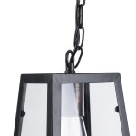 GloboStar® LIMA 01040 Vintage Industrial Κρεμαστό Φωτιστικό Οροφής Μονόφωτο 1 x E27 AC220-240V - Μ17 x Π14 x Υ26cm - Μαύρο Μεταλλικό Πλέγμα - 5 Χρόνια Εγγύηση