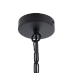 GloboStar® LIMA 01040 Vintage Industrial Κρεμαστό Φωτιστικό Οροφής Μονόφωτο 1 x E27 AC220-240V - Μ17 x Π14 x Υ26cm - Μαύρο Μεταλλικό Πλέγμα - 5 Χρόνια Εγγύηση