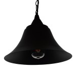 GloboStar® CLOCHER 01041 Vintage Industrial Κρεμαστό Φωτιστικό Οροφής Μονόφωτο 1 x E27 Μαύρο Μεταλλικό Καμπάνα Φ29 x Y34cm
