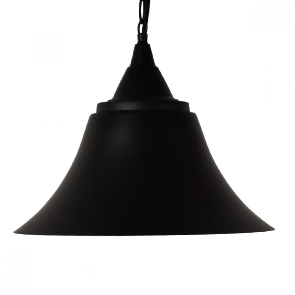 GloboStar® CLOCHER 01041 Vintage Industrial Κρεμαστό Φωτιστικό Οροφής Μονόφωτο 1 x E27 Μαύρο Μεταλλικό Καμπάνα Φ29 x Y34cm