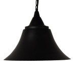 GloboStar® CLOCHER 01041 Vintage Industrial Κρεμαστό Φωτιστικό Οροφής Μονόφωτο 1 x E27 Μαύρο Μεταλλικό Καμπάνα Φ29 x Y34cm