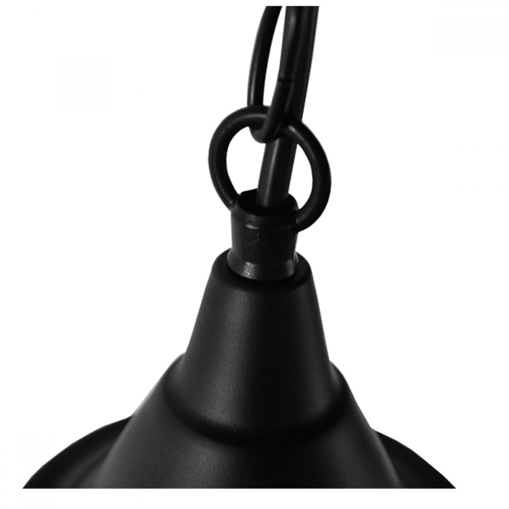 GloboStar® CLOCHER 01041 Vintage Industrial Κρεμαστό Φωτιστικό Οροφής Μονόφωτο 1 x E27 Μαύρο Μεταλλικό Καμπάνα Φ29 x Y34cm
