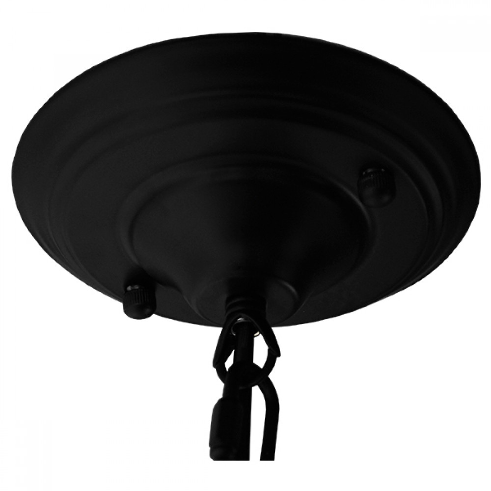GloboStar® CLOCHER 01041 Vintage Industrial Κρεμαστό Φωτιστικό Οροφής Μονόφωτο 1 x E27 Μαύρο Μεταλλικό Καμπάνα Φ29 x Y34cm