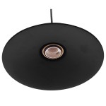 GloboStar® CARAVEL 01042 Vintage Industrial Κρεμαστό Φωτιστικό Οροφής Μονόφωτο Μαύρο Μεταλλικό Καμπάνα Φ36 x Y13cm