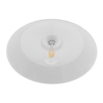 GloboStar® RAY 01043 Vintage Industrial Κρεμαστό Φωτιστικό Οροφής Μονόφωτο 1 x E27 Λευκό Μεταλλικό Καμπάνα Φ36 x Y25cm