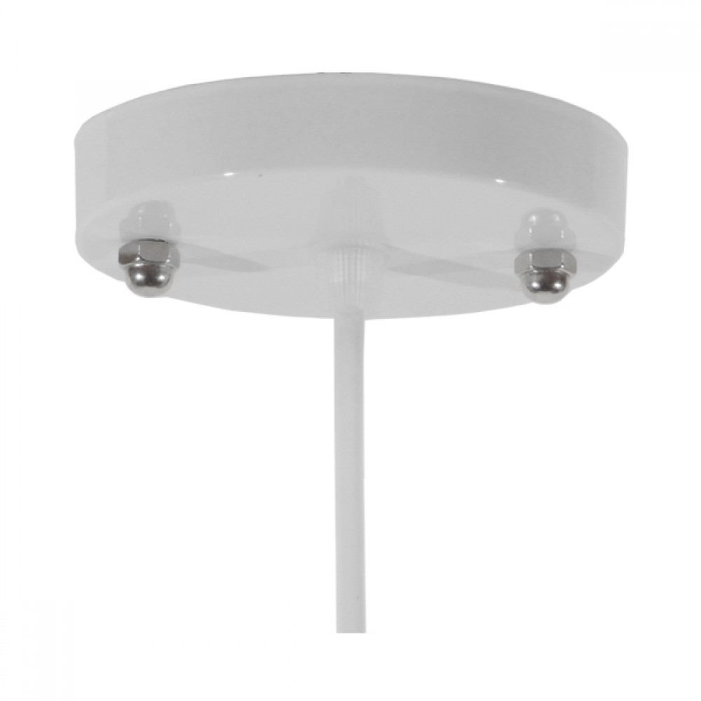 GloboStar® RAY 01044 Vintage Industrial Κρεμαστό Φωτιστικό Οροφής Μονόφωτο 1 x E27 Λευκό Μεταλλικό Καμπάνα Φ26 x Y25cm