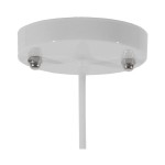 GloboStar® RAY 01044 Vintage Industrial Κρεμαστό Φωτιστικό Οροφής Μονόφωτο 1 x E27 Λευκό Μεταλλικό Καμπάνα Φ26 x Y25cm