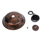 GloboStar® RAY 01046 Vintage Industrial Κρεμαστό Φωτιστικό Οροφής Μονόφωτο 1 x E27 AC220-240V - Φ36 x Υ25cm - Καφέ Σκουριά Μεταλλικό Καμπάνα - 5 Χρόνια Εγγύηση