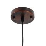 GloboStar® RAY 01046 Vintage Industrial Κρεμαστό Φωτιστικό Οροφής Μονόφωτο 1 x E27 AC220-240V - Φ36 x Υ25cm - Καφέ Σκουριά Μεταλλικό Καμπάνα - 5 Χρόνια Εγγύηση