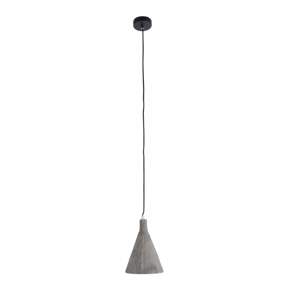 GloboStar® VOLCANO 01080 Μοντέρνο Κρεμαστό Φωτιστικό Οροφής Μονόφωτο Καφέ Τσιμέντο Φ17 x Y24cm