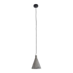 GloboStar® VOLCANO 01080 Μοντέρνο Κρεμαστό Φωτιστικό Οροφής Μονόφωτο Καφέ Τσιμέντο Φ17 x Y24cm