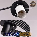 GloboStar® SELINA 01090 Μοντέρνο Φωτιστικό Οροφής Πολύφωτο Μαύρο Μεταλλικό με Λευκό Γυαλί Φ63 x Y47cm
