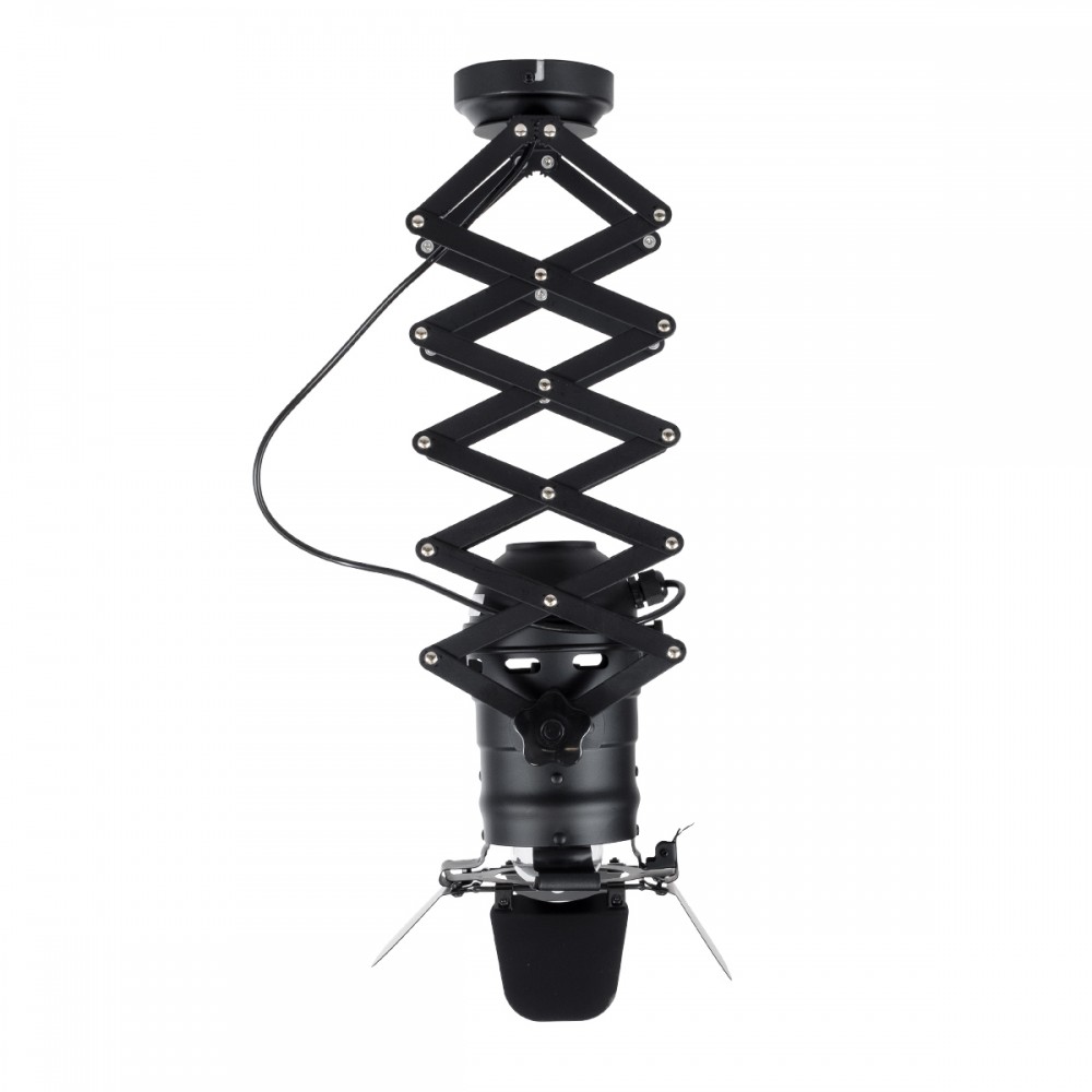 GloboStar® BROADWAY 01140 Vintage Industrial Φωτιστικό Οροφής Μονόφωτο 1 x E27 Μαύρο Μεταλλικό Πλέγμα Μ23 x Π23 x Υ36-95cm
