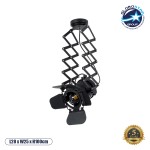 GloboStar® BROADWAY 01140 Vintage Industrial Φωτιστικό Οροφής Μονόφωτο 1 x E27 Μαύρο Μεταλλικό Πλέγμα Μ23 x Π23 x Υ36-95cm