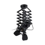 GloboStar® BROADWAY 01140 Vintage Industrial Φωτιστικό Οροφής Μονόφωτο 1 x E27 Μαύρο Μεταλλικό Πλέγμα Μ23 x Π23 x Υ36-95cm