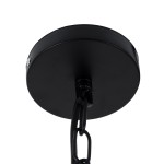 GloboStar® VITRUVIAN 01141 Vintage Κρεμαστό Φωτιστικό Οροφής Πολύφωτο 4 x E14 Μαύρο Μεταλλικό Πολυέλαιος με Μπεζ Σχοινί Φ53 x Y53cm