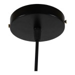 GloboStar® TERE 01165  Vintage Industrial Κρεμαστό Φωτιστικό Οροφής Μονόφωτο Μαύρο Μεταλλικό Πλέγμα Καμπάνα Φ30 x Y25cm