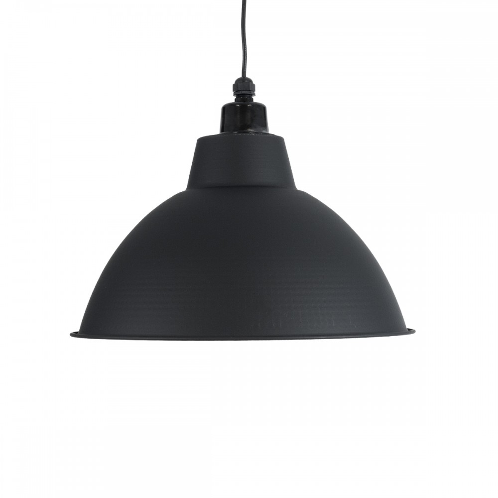 GloboStar® LOUVE 01176 Vintage Industrial Κρεμαστό Φωτιστικό Οροφής Μονόφωτο 1 x E27 AC220-240V IP20 - Φ40 x Y30cm - Μαύρο με Ασημί Μεταλλικό Καμπάνα - 5 Χρόνια Εγγύηση